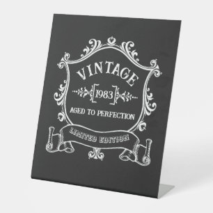 Signe De Table Année vintage - âge à la perfection année de naiss