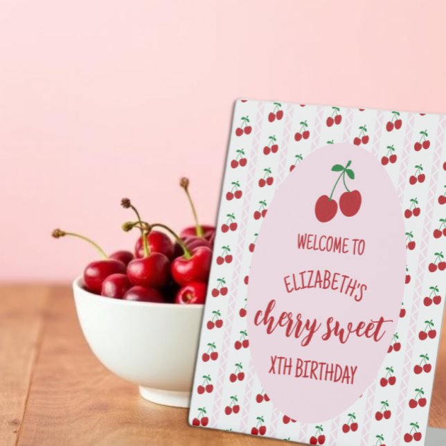 Signe De Table Anniversaire Cherry Sweet (Créateur téléchargé)