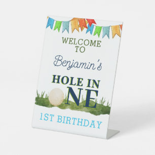Signe De Table Anniversaire de golf Hole in One Par-Tee 1er anniv