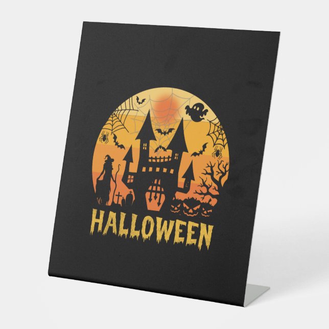 Signe De Table Anniversaire d'Halloween (Recto)