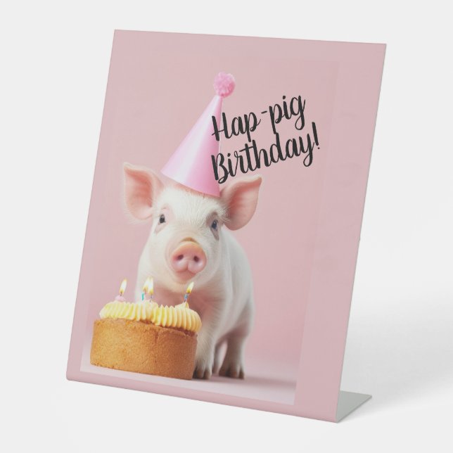 Signe De Table Anniversaire du cochon de lait ! (Recto)