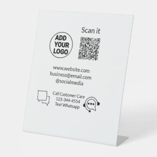 Signe De Table Appeler le texte du service client whatsapp Q R co