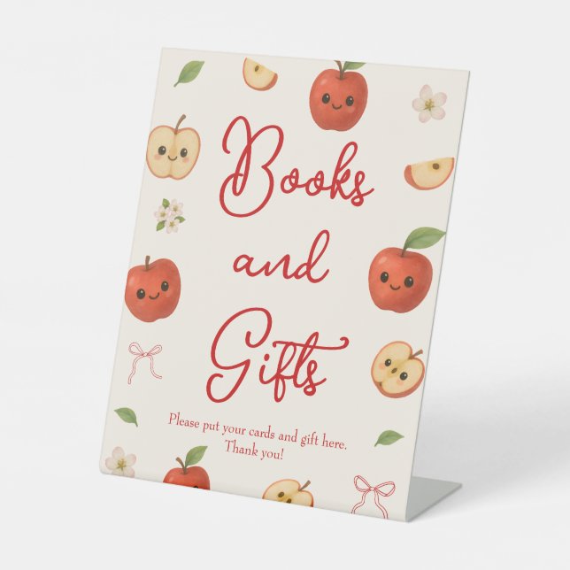 Signe De Table Apple of Our Eye Baby shower Livres & Cadfts (Recto)