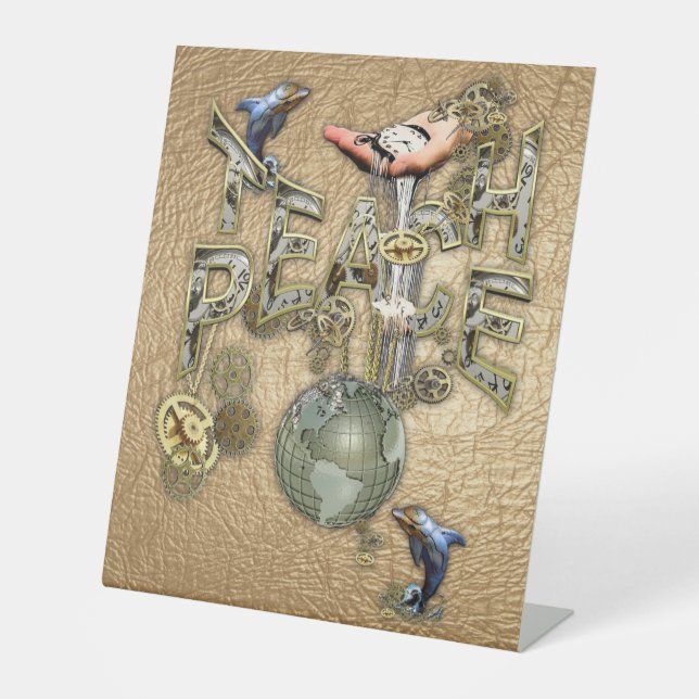 Signe De Table Apprendre les cadeaux de Noël de la paix (Recto)