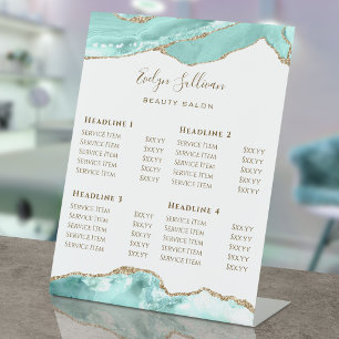 Signe De Table Aquamarine Agate Beauté Salon Tarifs