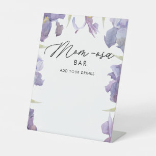 Signe De Table Aquarelle Baby shower Floral Maman-osa Bar