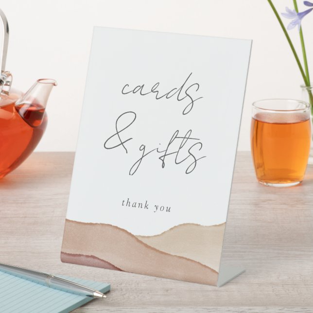 Signe De Table Aquarelle Boho Abstraite | Cartes et cadeaux (In SItu)