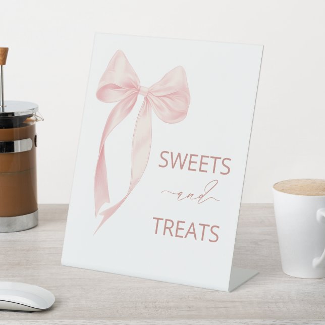 Signe De Table Aquarelle Elegant Bow Ribbon baby shower sucré a (In SItu)