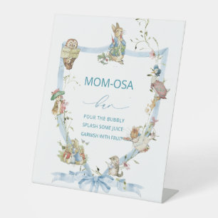 Signe De Table Aquarelle élégant fleur sauvage Peter Rabbit bébé