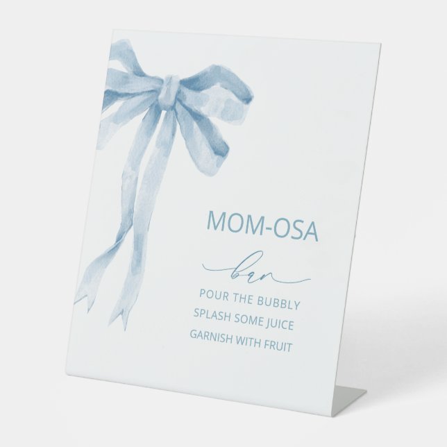 Signe De Table Aquarelle élégant ruban baby shower maman-osa (Recto)