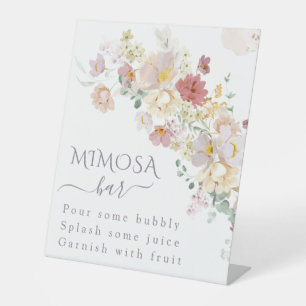 Signe De Table Aquarelle Fleur sauvage mimosa nuptiale de printem