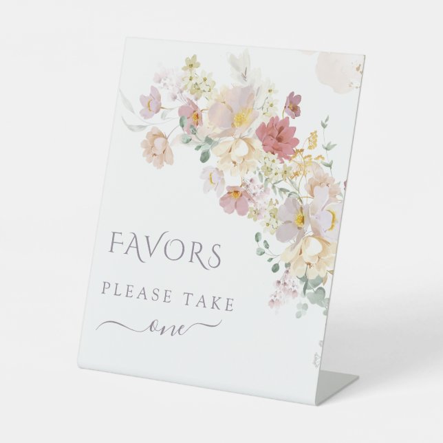 Signe De Table Aquarelle Fleur sauvage Purple Spring Bridal faveu (Recto)