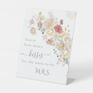 Signe De Table Aquarelle Fleur sauvage Purple Spring Bride Jeu