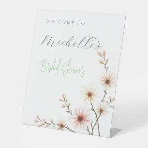 Signe De Table Aquarelle Fleurs Fête des mariées mignonne