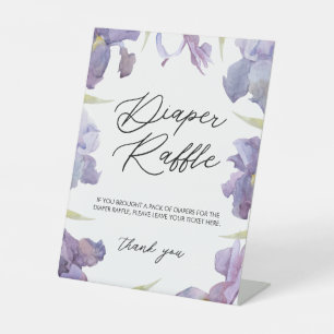 Signe De Table Aquarelle Iris Floral Spring Jardin Barreau Raffin