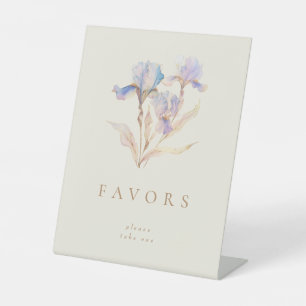 Signe De Table Aquarelle Iris Party Faveurs