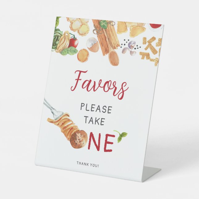 Signe De Table Aquarelle italienne 1er anniversaire (Recto)