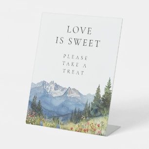 Signe De Table Aquarelle moderne L'amour de la montagne est la fa