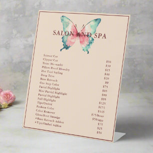 Signe De Table Aquarelle Papillon Logo Blush Pink Tarifs