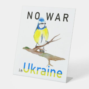 Signe De Table Aquarelle Pas de guerre en Ukraine Sac fourre-tout