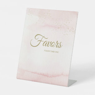 Signe De Table Aquarelle rose Or Type Mariage Faveurs