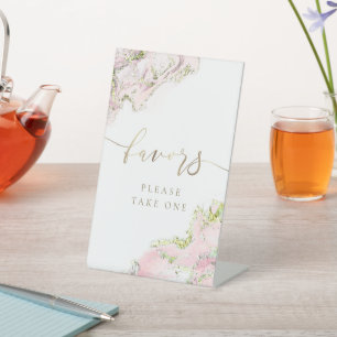 Signe De Table aquarelle rose rose favoritisme