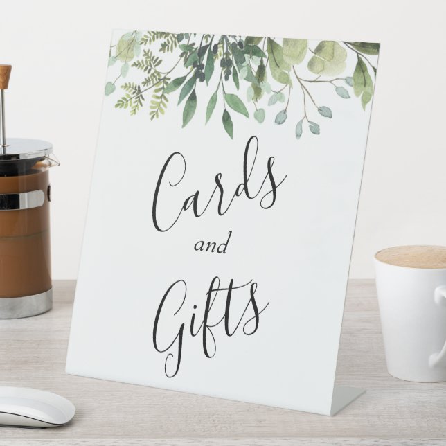 Signe De Table Aquarelle verte Botanique Cadeaux de mariage (In SItu)