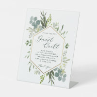 Aquarelle verte Hexagon Mariage Guest Quilt