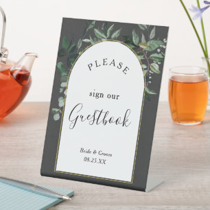 Signe De Table Arc boho moderne tendance Botanic Greenery livre d