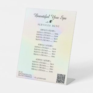 Signe De Table *~* Arc-en-ciel Pastel Hologramme de table Signal 