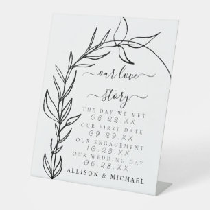 Signe De Table Arc minimal Notre histoire d'amour Mariage