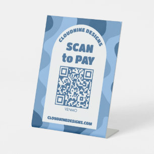 Signe De Table Arch Retro Waves SCAN POUR PAYER CODE QR