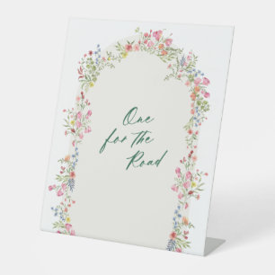 Signe De Table arche verte florale un pour la route mariage