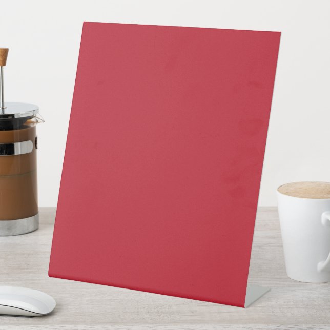 Signe De Table Arrière - plan rouge foncé (In SItu)