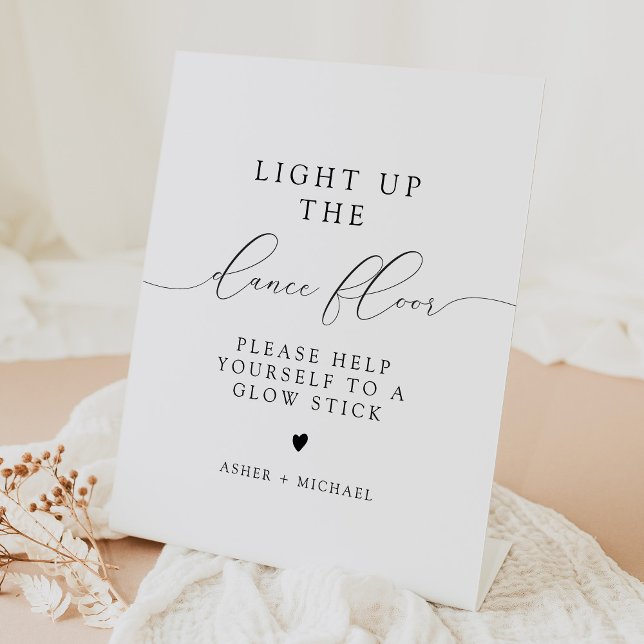 Signe De Table ASHER Elegant Mariage de calligraphie (Créateur téléchargé)