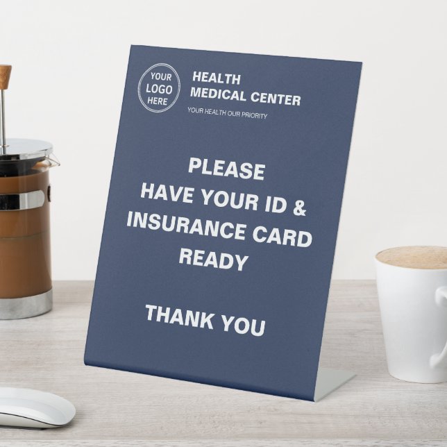 Signe De Table Assurance Logo Médicale Clinique Santé sur mesure (In SItu)
