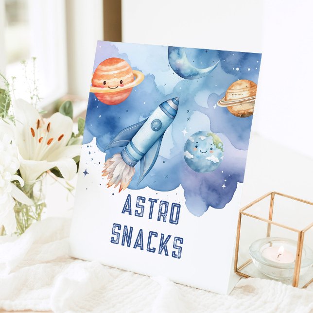 Signe De Table Astro Snacks Extérieur planètes fête d'anniversair (Créateur téléchargé)