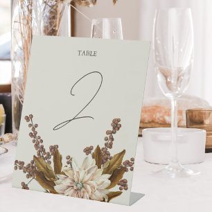 Signe De Table Automne Floral Tones Terre Aquarelle Mariage de au