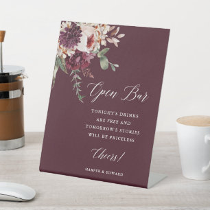 Signe De Table Automne Romance Floral Mariage Open Bar