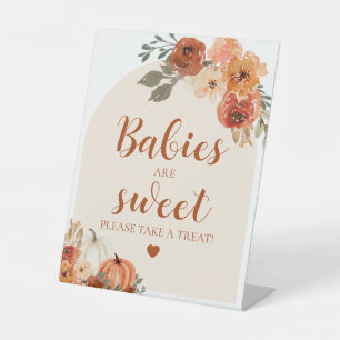 Signe De Table Automne Un Petit Bébé Citrouille Sont Baby shower 