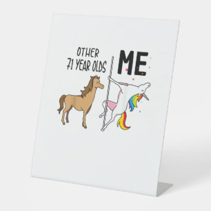 Signe De Table Autres Unicorn 71 Ans Anniversaire Et Moi Don Pour