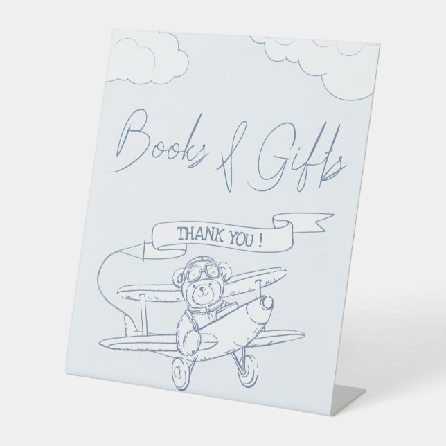 Signe De Table Aviateur Aviateur Avion Précieux Cargo Livres Cade (Recto)