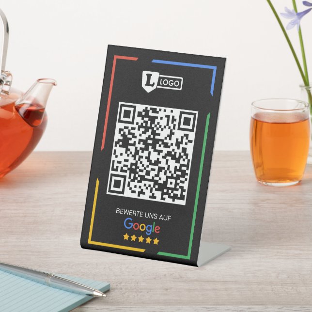 Signe De Table Avis Google avec code QR  (In SItu)