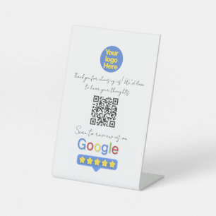 Signe De Table Avis Google Code QR de lien de révision d'entrep