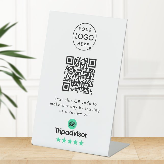 Signe De Table Avis Tripadvisor | Business Review Link QR Code (Gain Tripadvisor reviews & grow your business with this rating request editable tabletop sign.)