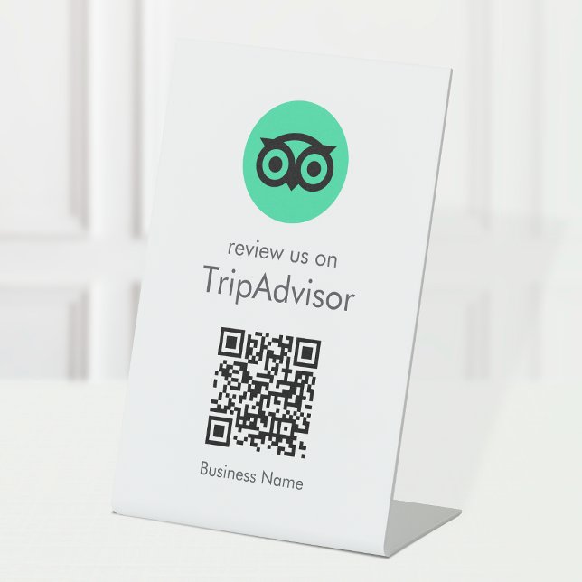 Signe De Table Avis Tripadvisor | Code QR de l'avis sur l'entrepr (Créateur téléchargé)