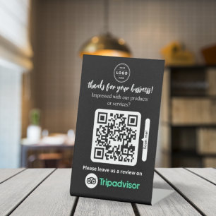 Signe De Table Avis TripAdvisor Code QR de lien de révision d'e