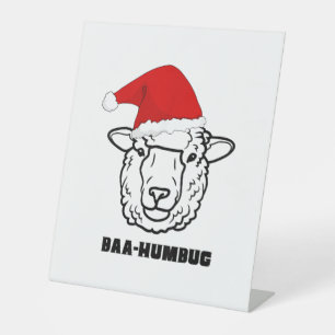 Signe De Table Baa-Humbug Noël-Mouton Funny Mignon Fermier Anima