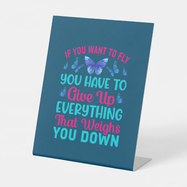 Signe De Table Babfly | If You Want To Fly (Recto)