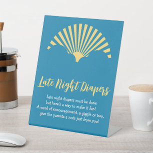 Signe De Table Baby Game Ici Vient Le Baby shower Soleil
